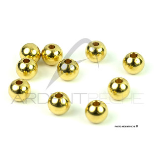 W Brass Spinner Beads