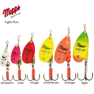 Cucchiaino Mepps Aglia Fluo - il miglior cucchiaino - Ardent Tecniche di pesca