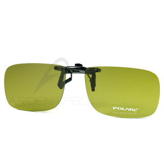 Clip occhiali COCOONS polarizzanti rettangolo FLIP-UP giallo