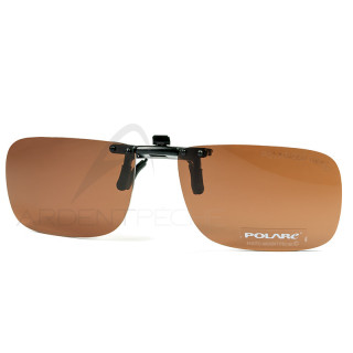 Clip-on glasses COCOONS polarising rectangle FLIP-UP copper