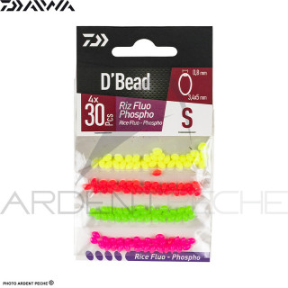 Perles DAIWA Combo perles riz fluo - phospho