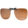 Clip sunglasses COCOONS polarized square FLIP-UP copper