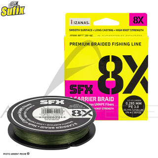 Braid SUFIX SFX 8 Carrier braid Lo vis green 135m