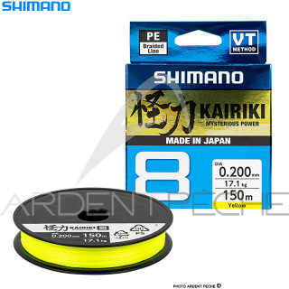 Treccia SHIMANO Kairiki SX8 Gialla 150m