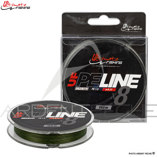 Braid ULTIMATE FISHING PE Line X8 Moss green 200m