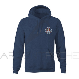 Felpa GRUNDENS Displacement hoodie navy heather