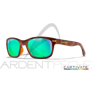 Occhiali polarizzati WILEY X Helix captivate Green mirror Gloss demi brown frame