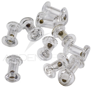 Flat end eye Glass Rattles