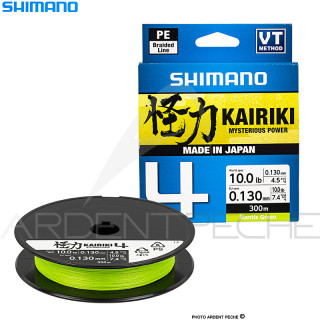 Tresse SHIMANO Kairiki 4 Mantis green 300m