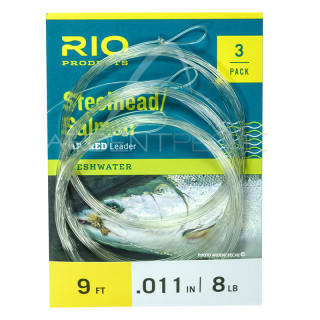 RIO Steelhead/Salmon Leader Glacial/Green (Pack of 3) 9´(2.70m)