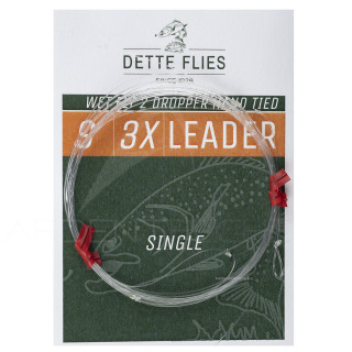 Dette Flies wet fly leader 2.70 m (9ft) 2 droppers