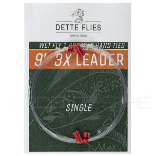 Dette Flies wet fly leader 2.70 m (9ft) 1 dropper