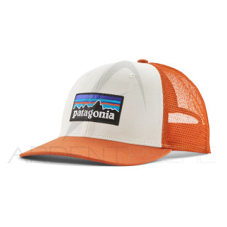 Cappellino PATAGONIA P-6 Logo Trucker Hat White Redtail Rust