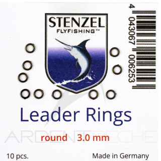 Anelli di finale STENZEL rotondo nero 3 mm