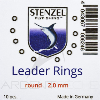 Anelli di finale STENZEL rotondi neri 2 mm