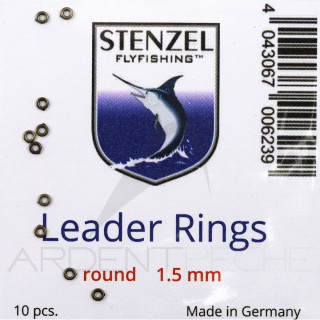 STENZEL Round Black Leader Rings 1.5 mm