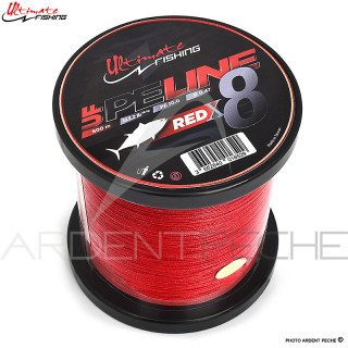 ULTIMATE FISHING PE Line X8 Fighting 600 Red Braid