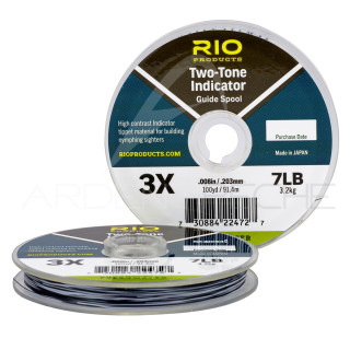 Filo nylon RIO 2 Tone Indicator nero/bianco 91 m