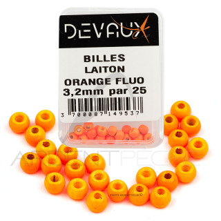 DEVAUX Brass Bead Fluo Orange