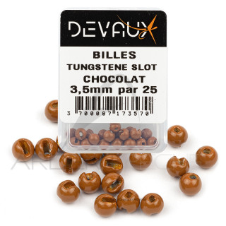 Tungsten SLOT Bead DEVAUX chocolate