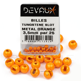 Tungsten SLOT Bead DEVAUX metal orange