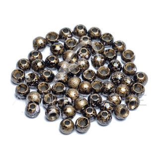 Tungsten bead AB FLY speckled burgundy