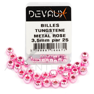 DEVAUX Tungsten Bead pink metal
