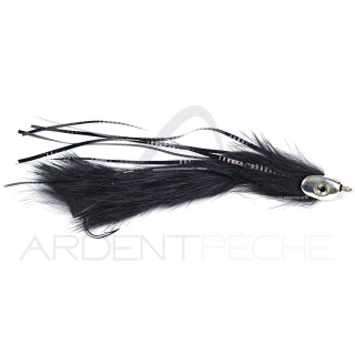 Mosca streamer luccio pesce persico STS RH Black 3/0