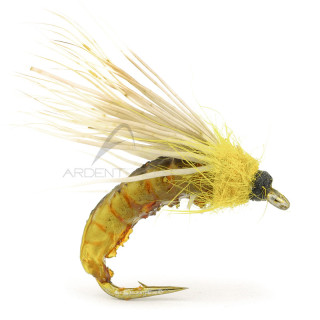 Mosca realistica Caddis pupa light green