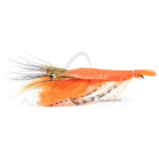 Realistic fly orange shrimp