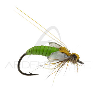 Mosca realistica J-SON Ninfa caddis Pupa verde