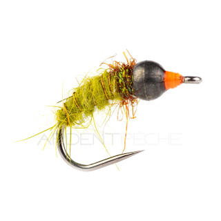 Mosca STS Ninfa tungsten caddis olive/nero