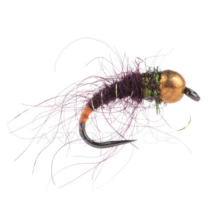 Mosca STS Ninfa tungsten caddis ruggine/nero