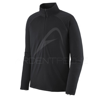PATAGONIA Men's Capilene Midweight Zip-Neck Black base layer