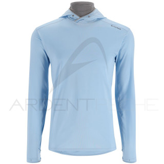 T-shirt con cappuccio SIMMS Solarflex guide hoody Sky/Cinder