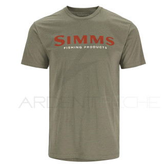 T-shirt SIMMS Logo Orange/Military Heather