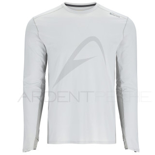 T-shirt SIMMS Solarflex Crew Sterling/Cinder