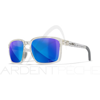 Polarized sunglasses WILEY X Alfa captivate Blue mirror Gloss clear crystal frame