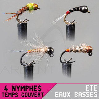 Montage nymphe GARBOLINO Été eaux basses / temps couvert Set x4