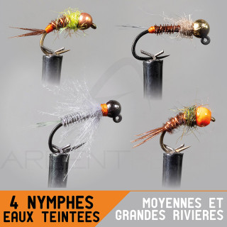 GARBOLINO Nymph Rig Medium and large rivers / Tinted waters Set x4
