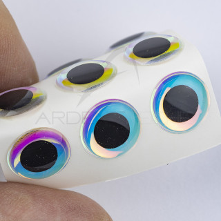 Occhi 3D adesivi XL 13 mm