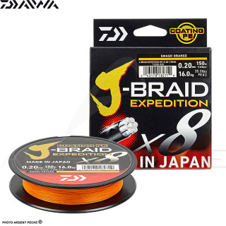 Trecciato DAIWA J Braid expedition Smash arancione 150m