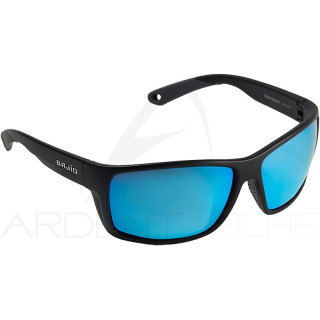 BAJIO Bales Beach Bifocal Polarized Sunglasses +2.5 Black Matte Blue Mirror