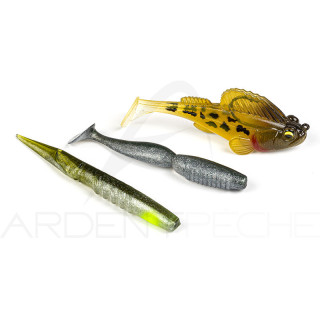 Combo da 3 artificiali per spigola con soft bait MEGABASS