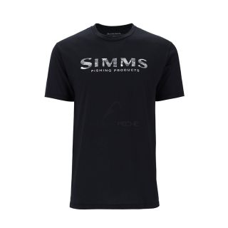 T-shirt SIMMS Simms Shroud Fill Logo T-Shirt Black