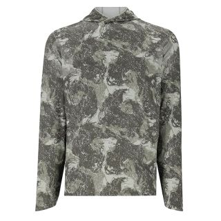 T-shirt SIMMS Solarflex Hoody Back Eddy Willow