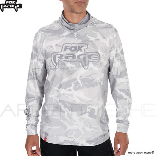 Felpa con cappuccio FOX RAGE UV Hooded light camo top