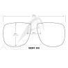 Clip occhiali COCOONS polarizzati quadrati FLIP-UP Silver