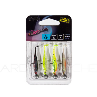 Artificiale morbido FOX RAGE Micro tiddler fast loaded 5cm UV mixed colour pack