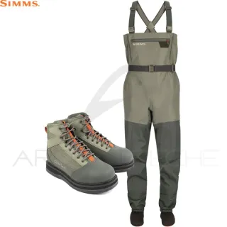 Pack waders and felt sole shoes Simms Tributary - fish with total freedom - Ardent Pêche